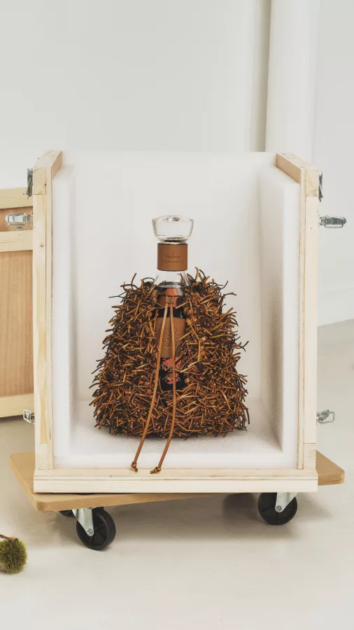 Loewe x Hennessy collaboration decanter.