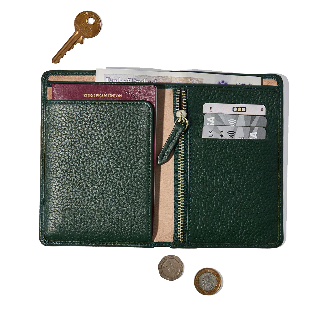 Not Another Bill racing green zip passport folio – Christmas gift ideas 2025