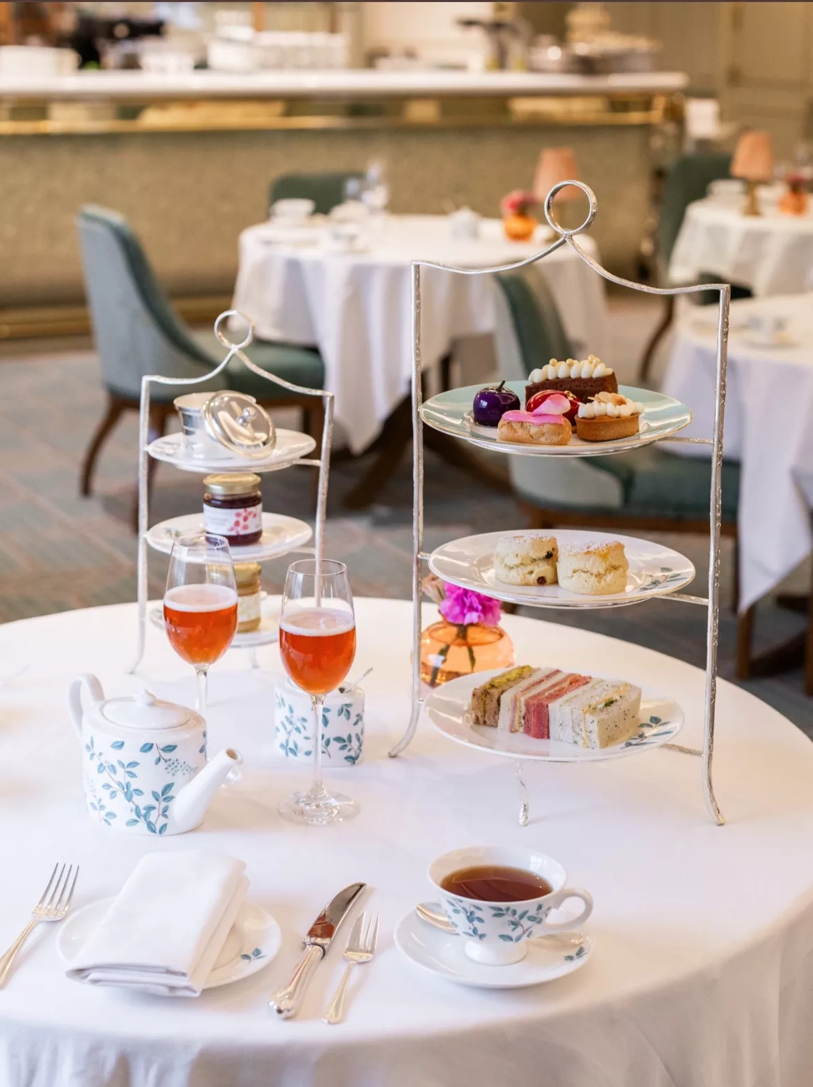 Fortnum and Mason Diamond Jubilee Tea Salon Valentine’s afternoon tea setting