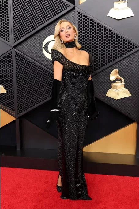 Paris Hilton red carpet look at the Grammys 2026 best dressed list
