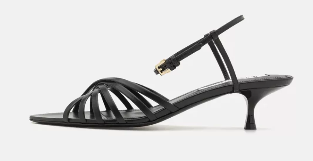 Victoria Beckham black kitten heel sandals
