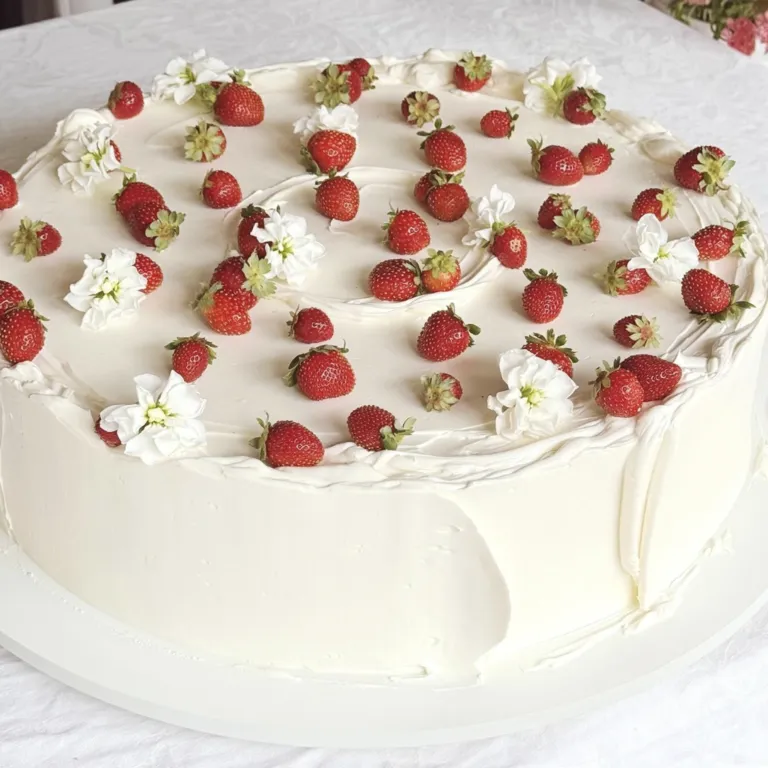 Celebration cake decorated with fresh raspberries