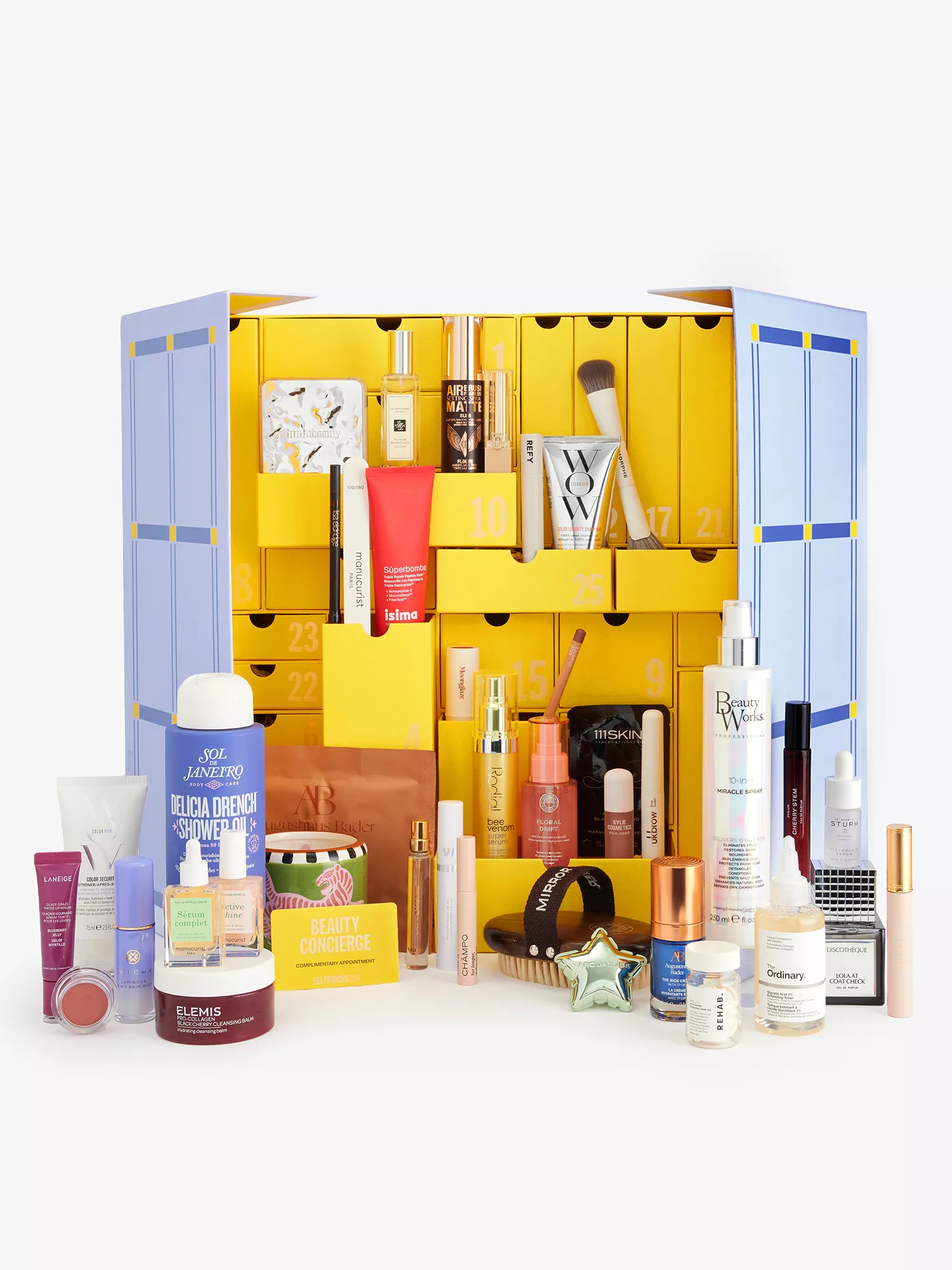Products inside the Selfridges Beauty Advent Calendar 2026