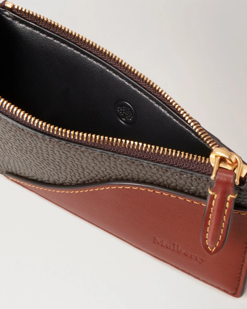 Mulberry Heritage Zipped Long Card Holder detail