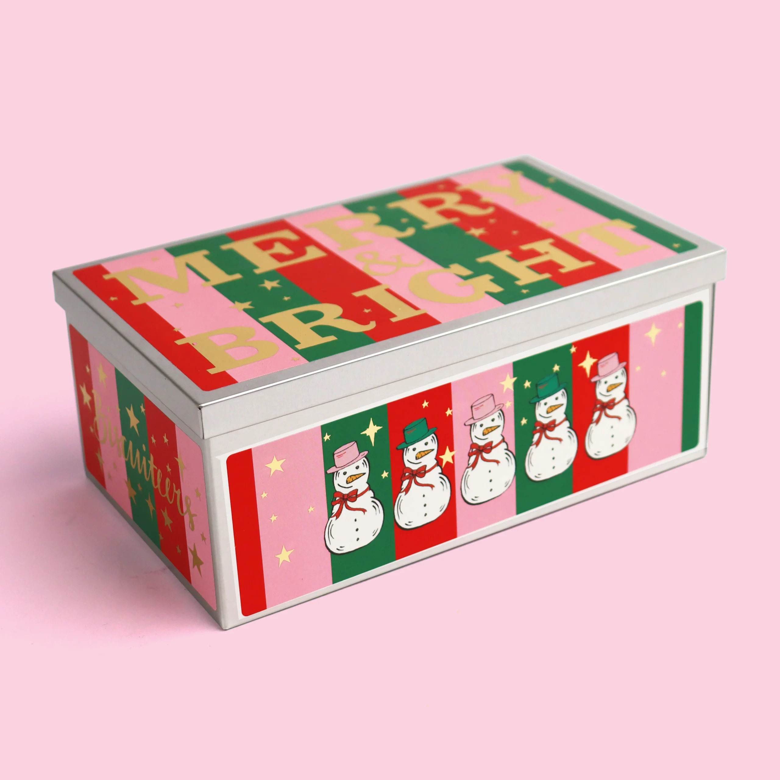 Biscuiteers Merry and Bright Christmas Biscuit Tin