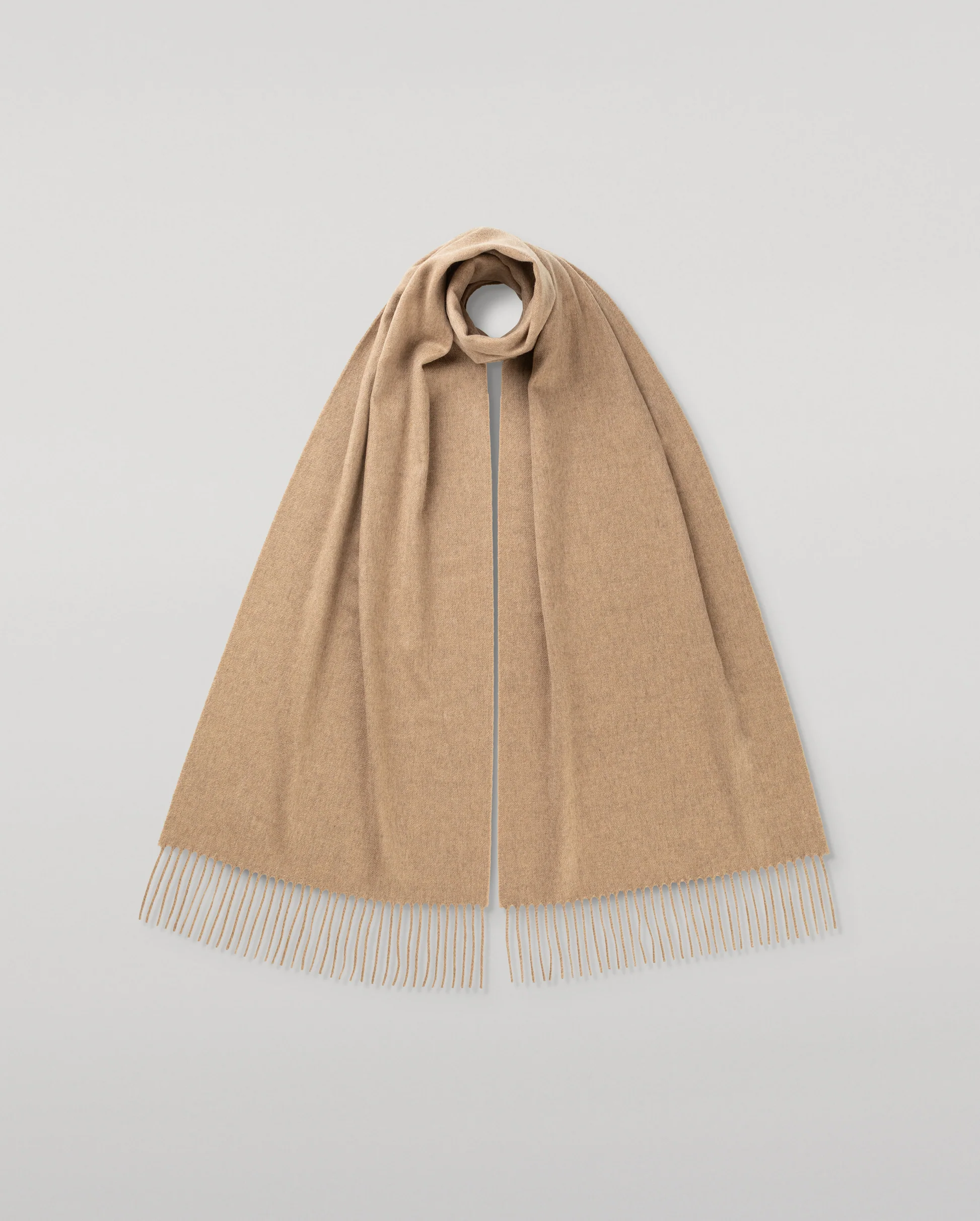 Johnstons of Elgin Wide Cashmere Scarf flat lay