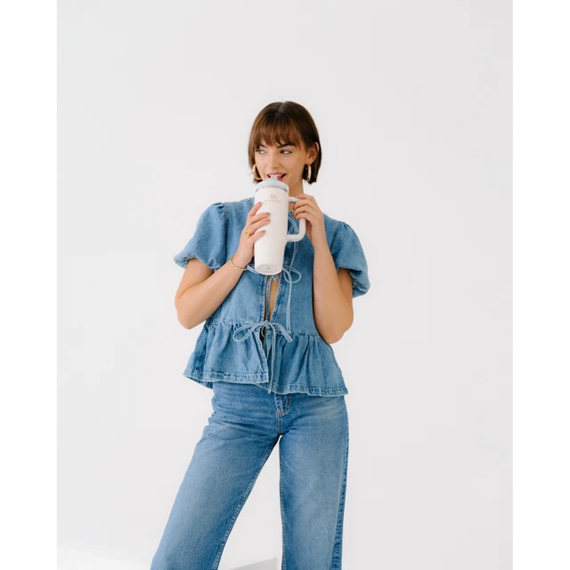 Stanley Quencher H2.0 FlowState Tumbler in Rose Quartz