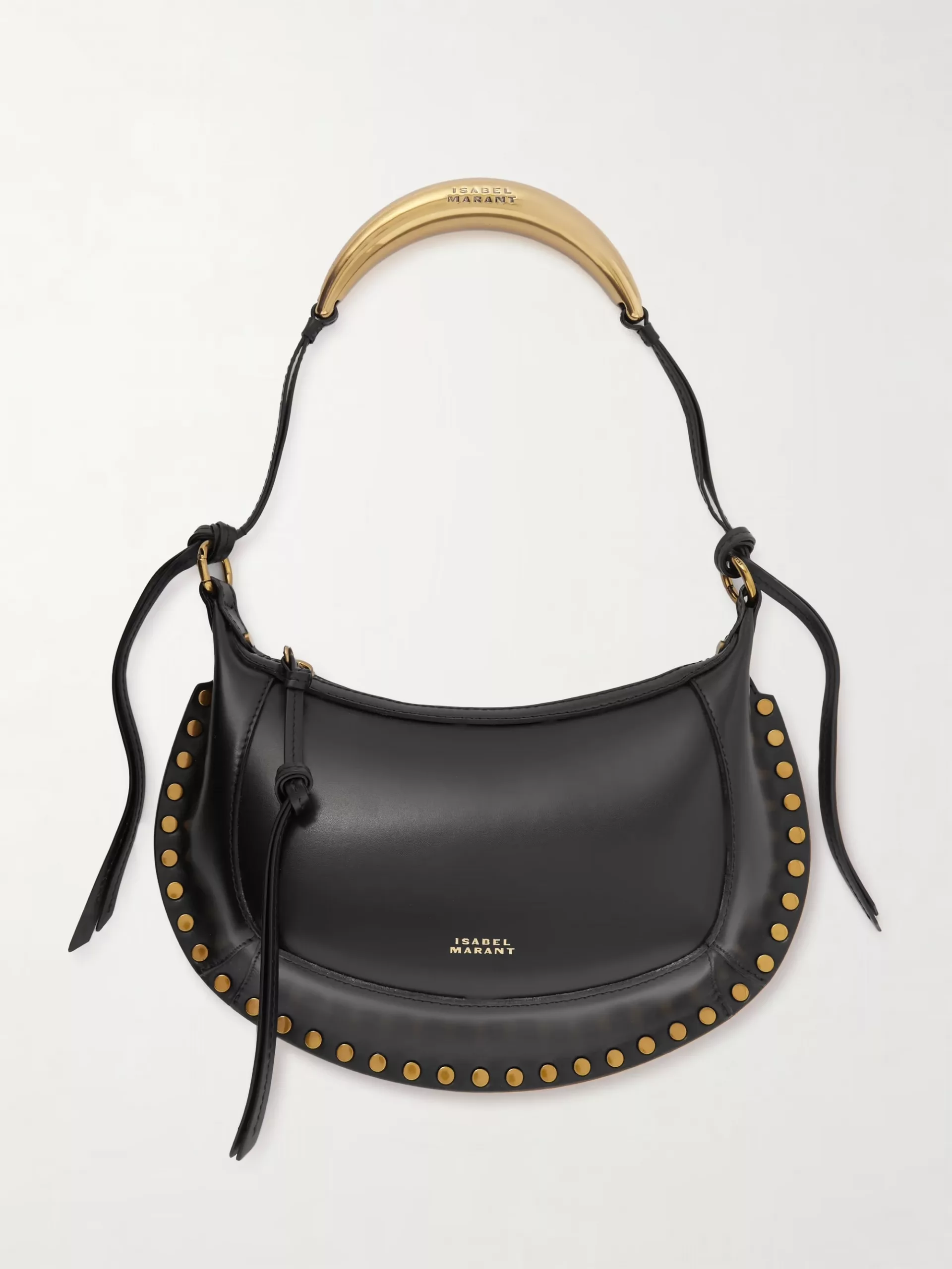 Isabel Marant Oskan Moon studded leather shoulder bag 2025