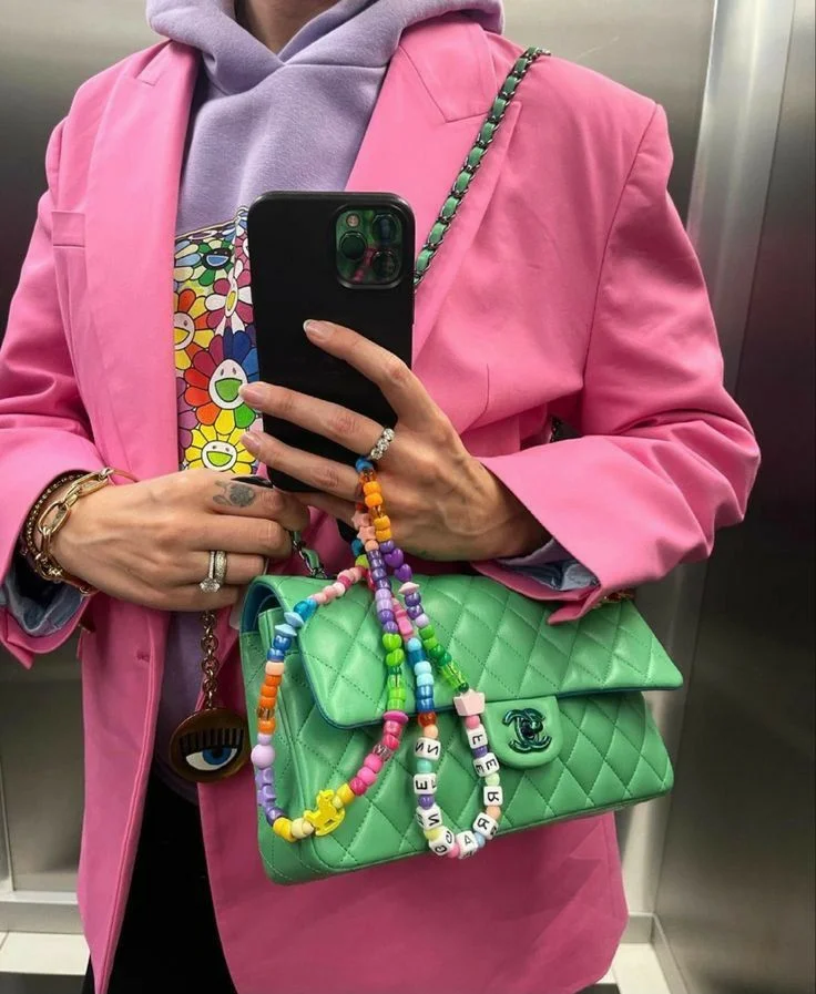 Chiara Ferragni Chanel bag showing how to style purse charms