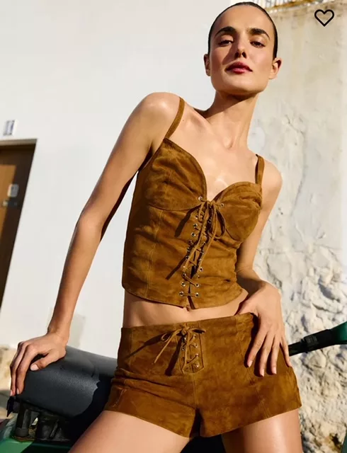Reformation suede shorts spring 2025