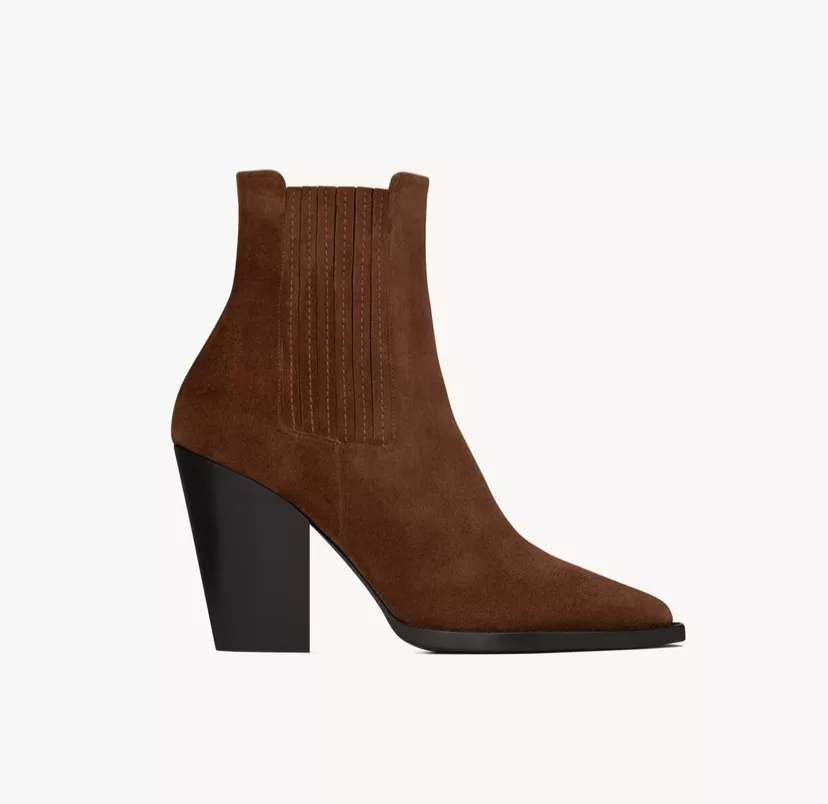Saint Laurent suede Chelsea boots