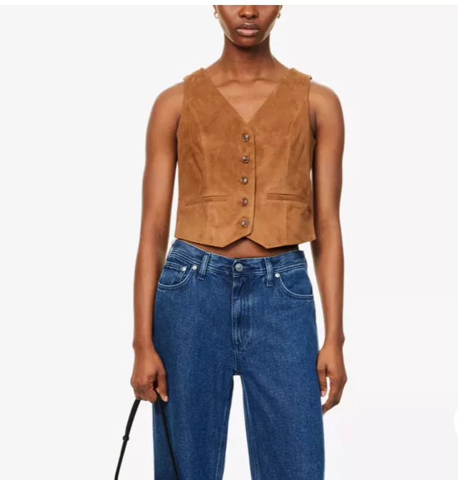 PAIGE Antonella suede vest